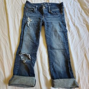 American Eagle Outfitters AEO Denim Jeans Crops
